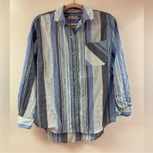 Escape by Habitat blue striped shirt‎ XL
